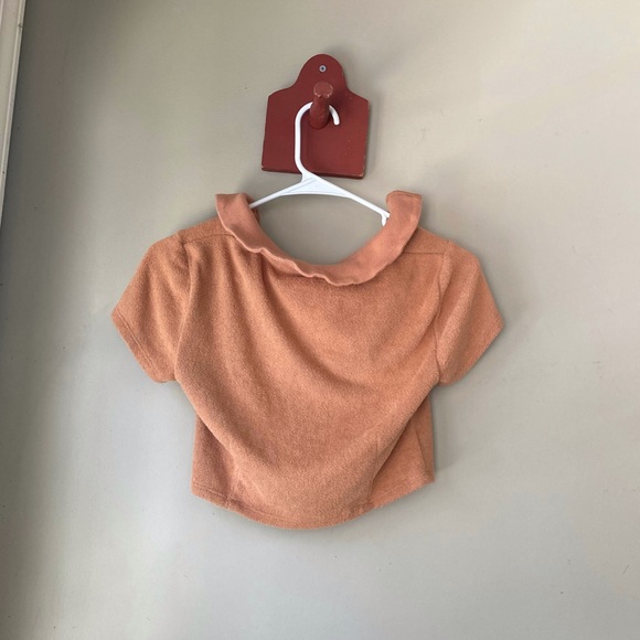 Urban Outfitters Out From Under Orange V Neck Crop Top M - Picture 3 of 5